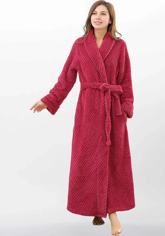 Robe de chambre polaire pour femme