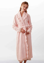 Robe de chambre polaire rose femme - Vignette | Ma robe de chambre