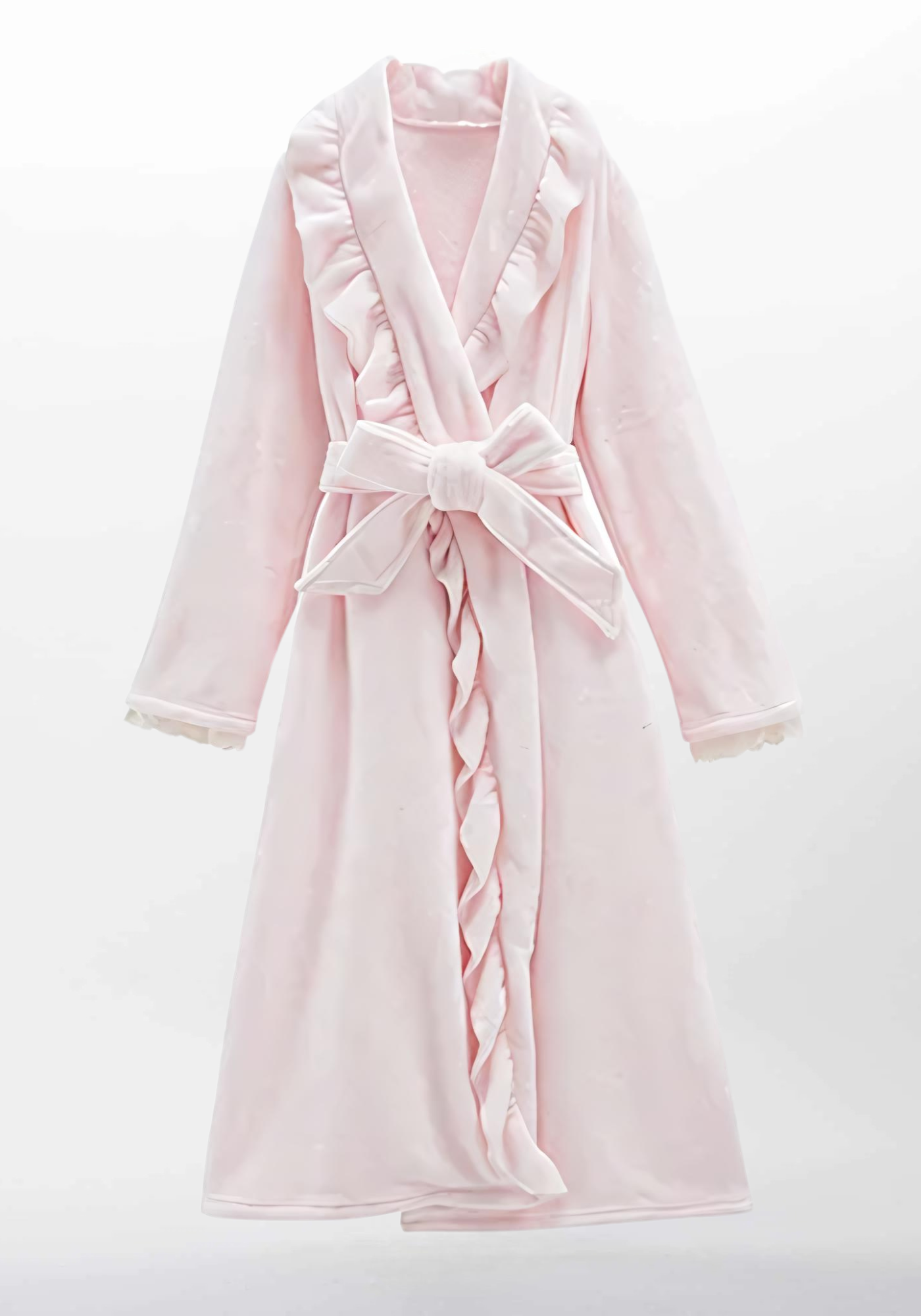 Robe de chambre polaire rose femme