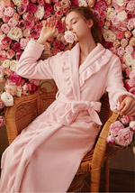 Robe de chambre polaire rose femme - Vignette | Ma robe de chambre