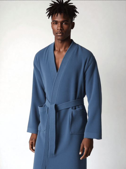 Robe de chambre pour homme en ratine de coton - Ma robe de chambre