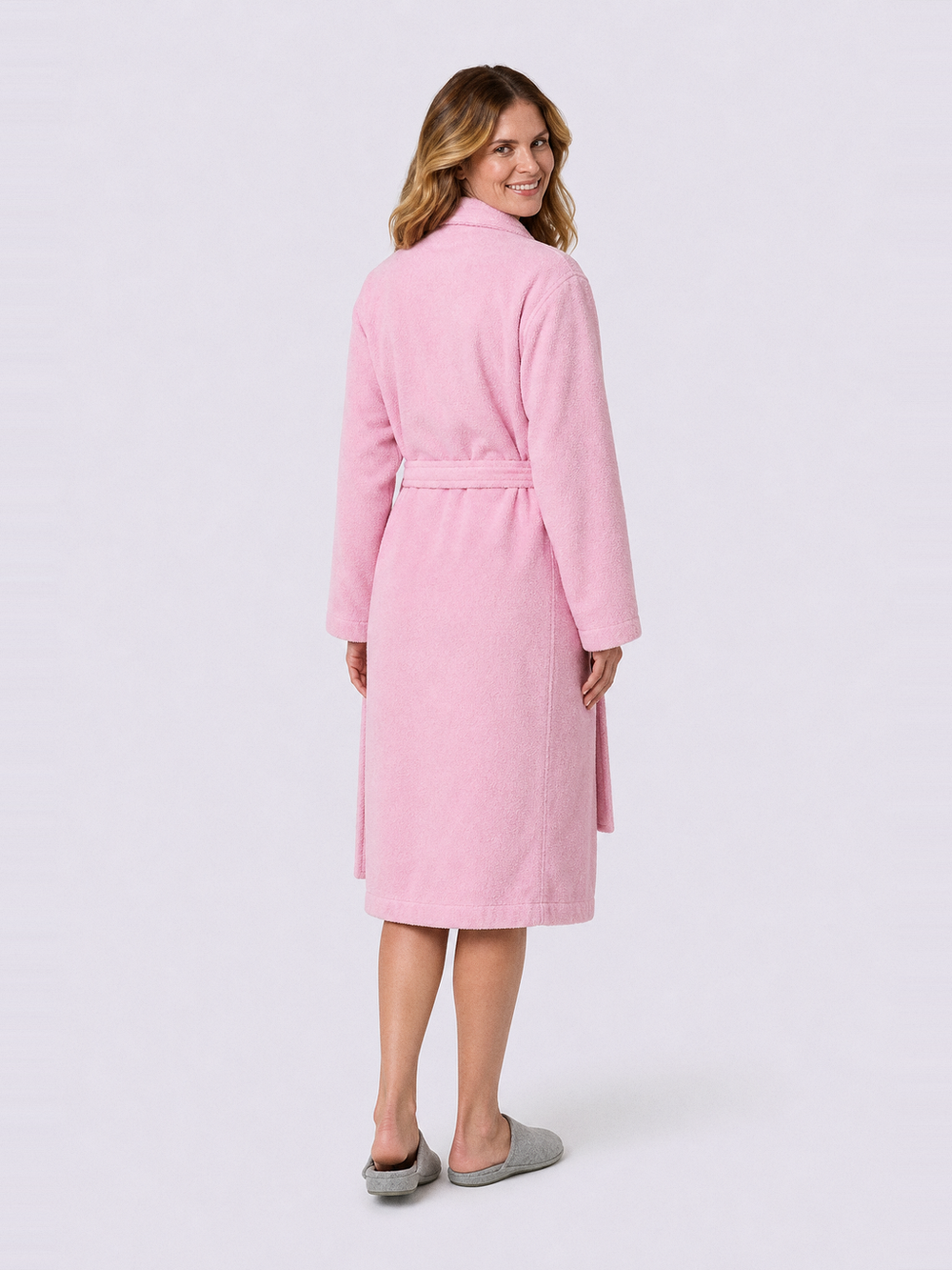 Robe de chambre ratine de coton femme – vue de dos