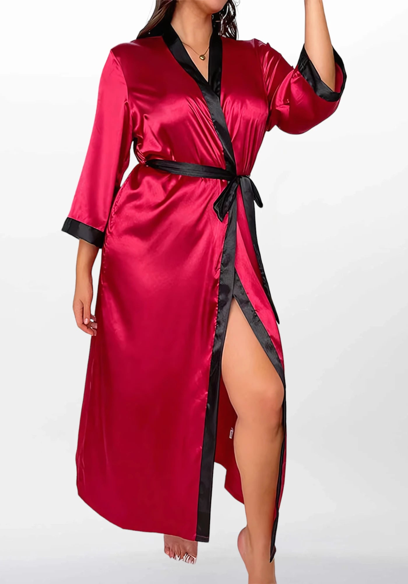 Robe de chambre satin grande taille