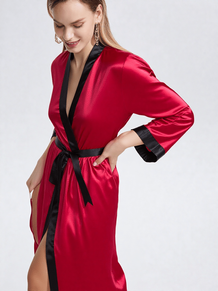 Robe de chambre satin grande taille - Ma robe de chambre