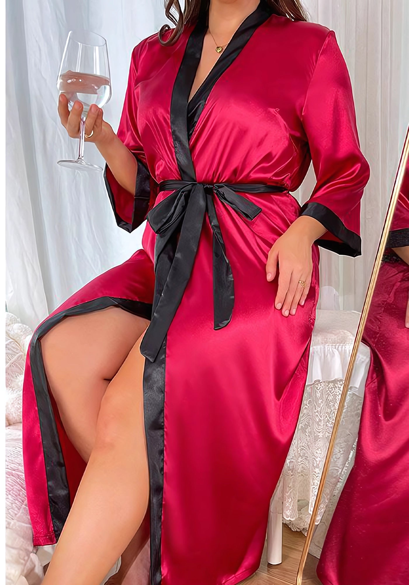 Robe de chambre satin grande taille - Ma robe de chambre