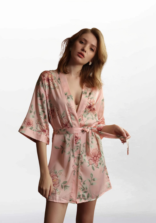 Robe de chambre style kimono