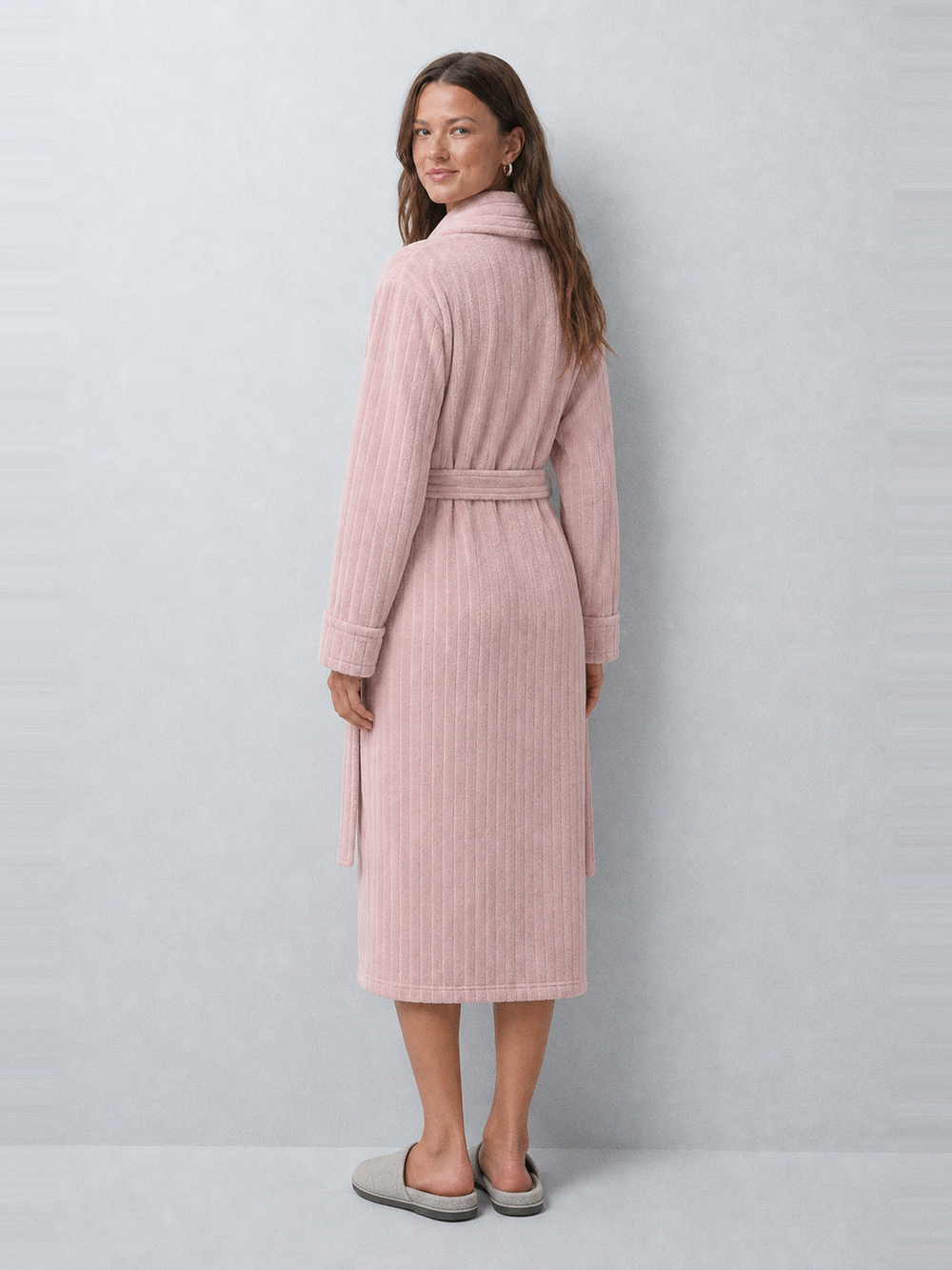 Robe de chambre velours côtelé femme – vue de dos