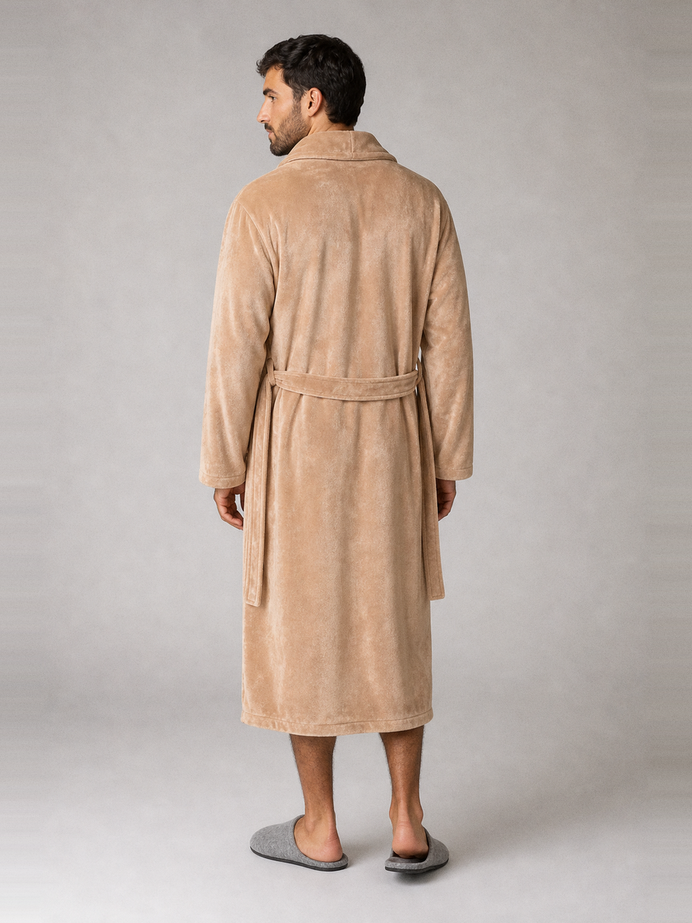 Robe de chambre velours homme longue – vue de dos