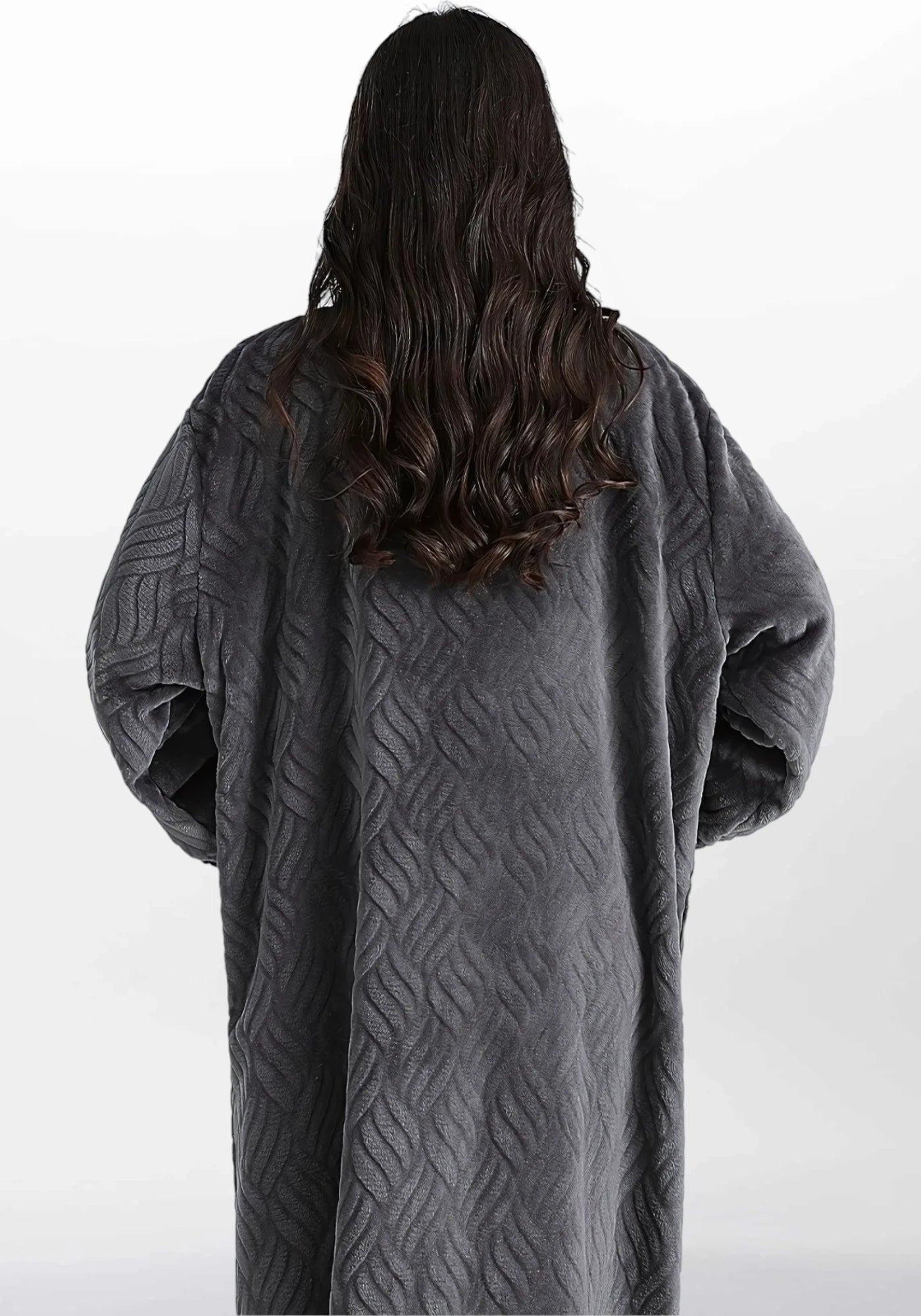 Robe de chambre zippée femme grande taille