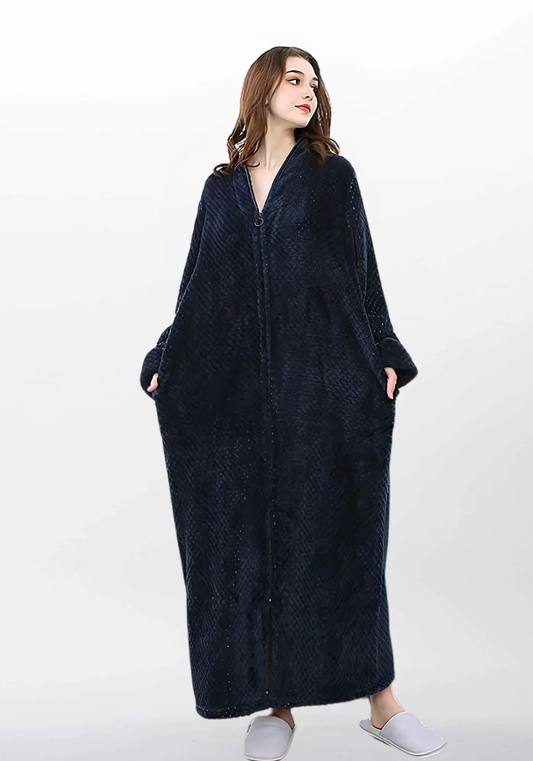 Robe de chambre zippée polaire femme