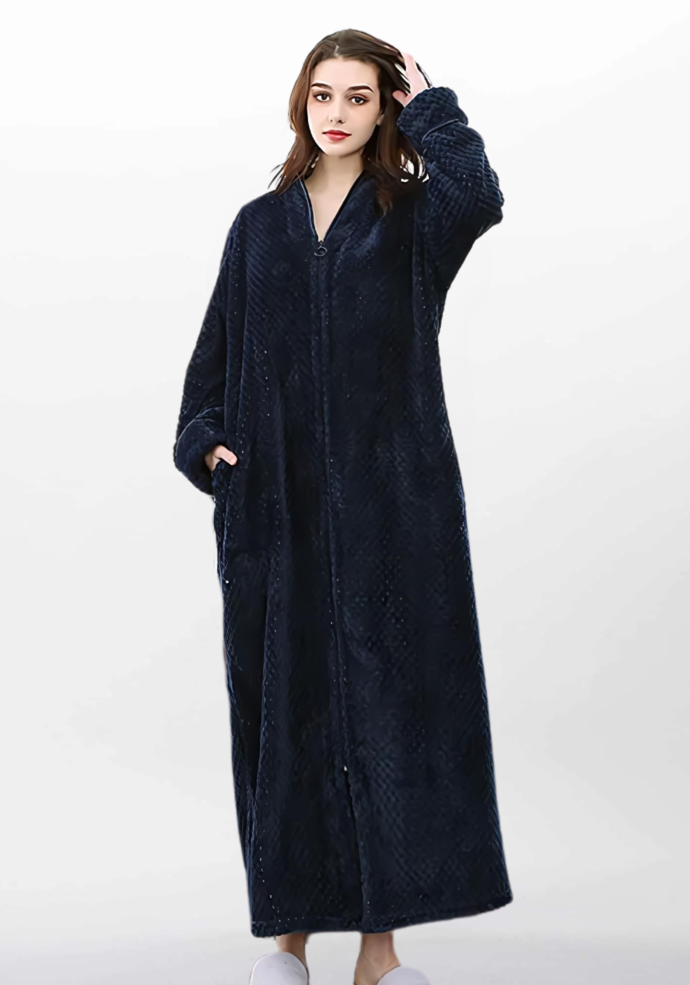 Robe de chambre zippée polaire femme