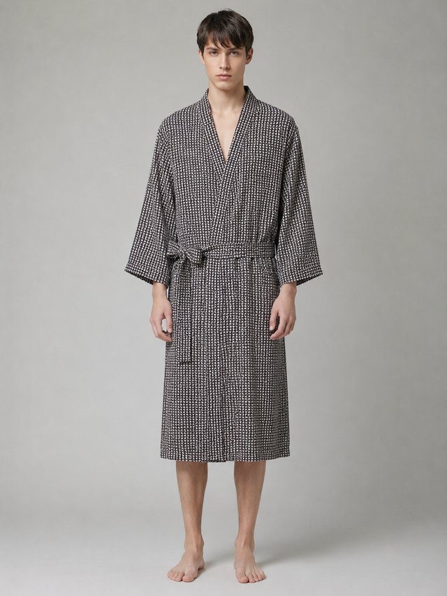 Robe de chambre courte homme