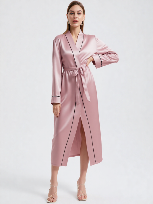 robe de chambre satin longue